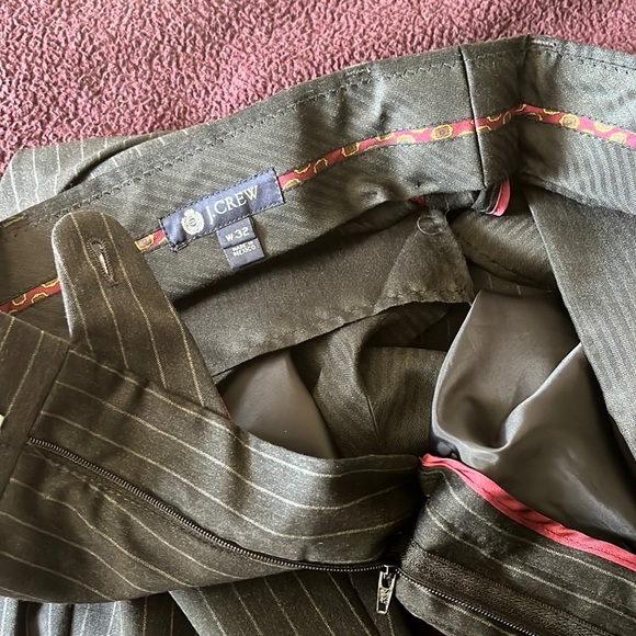 J.CREW Legacy 3 Piece Suit Pinstripes Charcoal Wool 40S - Picture 11 of 16